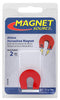 Magnet Source 1 in. L X 1.126 in. W Red Horseshoe Magnet 2 lb. pull 1 pc