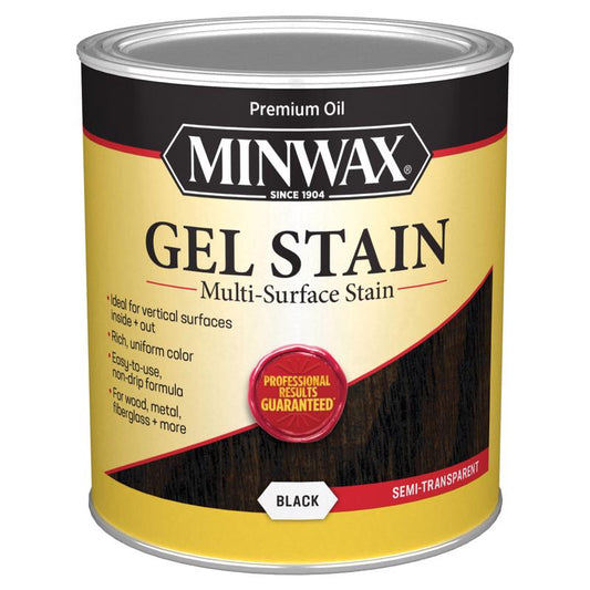 Minwax Transparent Low Luster Black Oil-Based Gel Stain 1 qt. (Pack of 4)