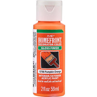 Homefront Gloss Pumpkin Orange Craft Paint Exterior and Interior 2 oz (Pack of 3)