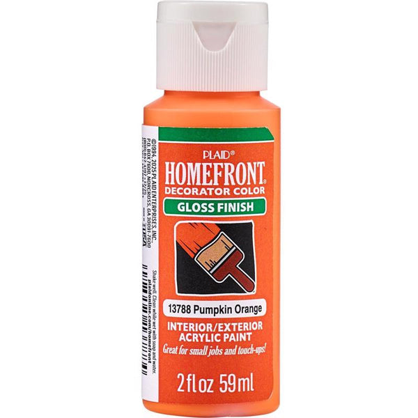 Homefront Gloss Pumpkin Orange Craft Paint Exterior and Interior 2 oz (Pack of 3)