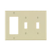 Leviton Light Almond 3 gang Thermoset Plastic Decorator/Toggle Wall Plate 1 pk - Deal of The Week