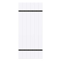 Renin Matte White Wood Barn Door Hanger Kit 1 pc