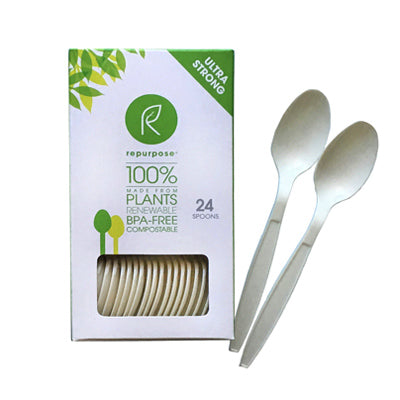 Repurpose Rpr.Uts24.Mp20 100% Compostable Plant-Based High Heat Forks 24 Count