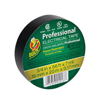 Duck 3/4 in. W x 66 ft. L Black Vinyl Electrical Tape (Pack of 24)