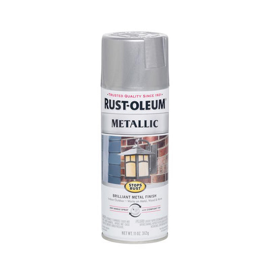 Rust-Oleum Stops Rust Silver Spray Paint 11 oz. (Pack of 6)