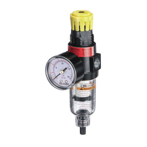Tru-Flate Plastic Filter and Regulator with Gauge 1/4 in. NPT 150 psi 1 pc