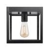 Globe Electric Switch Incandescent/LED Matte Black Dimmable Outdoor Light Fixture Hardwired