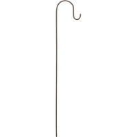 Panacea Single Shepherd Hook 36 in Black Steel Outdoor Plant Hanger for Hanging Baskets Wind Chimes