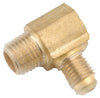 JMF 1/2 in. Flare x 3/8 in. Dia. MPT Yellow Brass Elbow (Pack of 5)