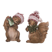 Transpac Multicolored Squirrel Figurine 7 in. (Pack of 12)