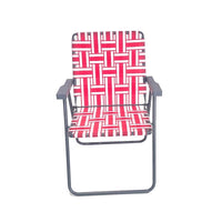 Living Accents Assorted Colored Strap Chair 1-Position Assorted Retro Folding Chair (Pack of 6)
