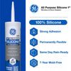 GE Window & Door White Silicone 1 Window and Door Caulk Sealant 10.1 oz (Pack of 12) - Open Box