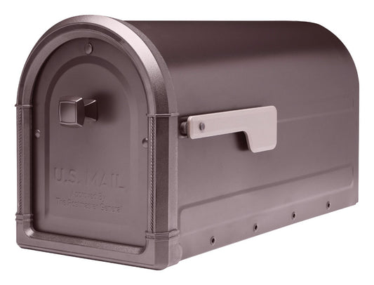 Architectural Mailboxes Roxbury Post Mount Galvanized Steel Post Mount Rubbed Bronze Mailbox