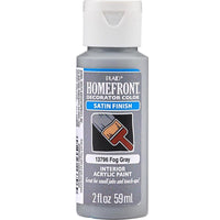 Homefront Satin Fog Gray Craft Paint Exterior and Interior 2 oz (Pack of 3)