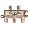 Monster Cable Just Hook It Up 4 Way Coax Splitter 75 Ohm 900 mHz 1 pk (Pack of 4)
