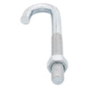 Hampton Small Zinc-Plated Silver Zinc 1.5625 in. L J-Bolt 325 lb. 1 pk (Pack of 10)
