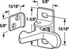 Prime-Line 1.3 in. H X 0.63 in. W X 0.9 in. D Satin Nickel Steel Elbow Catch