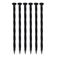 EasyFlex 8 in. L X 0.5 in. H Plastic Black Anchoring Spike (Pack of 18)