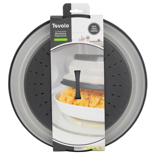 Tovolo Gray/White Plastic Microwave Collapsible Food Cover