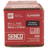 Senco 15 ga. Plastic Strip 20 Deg. Ring Shank Round Head Steel Framing Nails 2-3/8 L x 0.11 Dia. in.