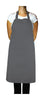 Mu Kitchen Silver Cotton Solid Bibb Apron