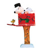36" Peanuts 3D Pre-Lit Yard Art Snoopy / Red Mailbox, Animated