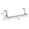 iDesign Brushed Silver Over the Cabinet Towel Bar 9-1/4 in. L Stainless Steel