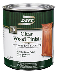 Deft Satin Clear Water-Based Acrylic Finish and Sealer 1 qt.