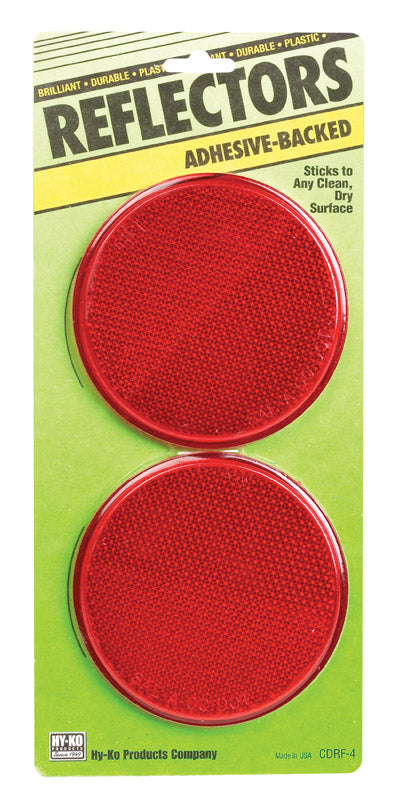 Hy-Ko Round Red Reflectors 2 pk (Pack of 12)