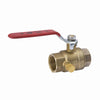 Homewerks 1/2 in. Brass FIP Ball Valve with Drain Full Port Quarter-Turn Lever For Water/Oil/Gas - Open Box