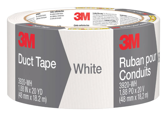 3M Scotch 1.88 in. W X 20 yd L White Solid Duct Tape
