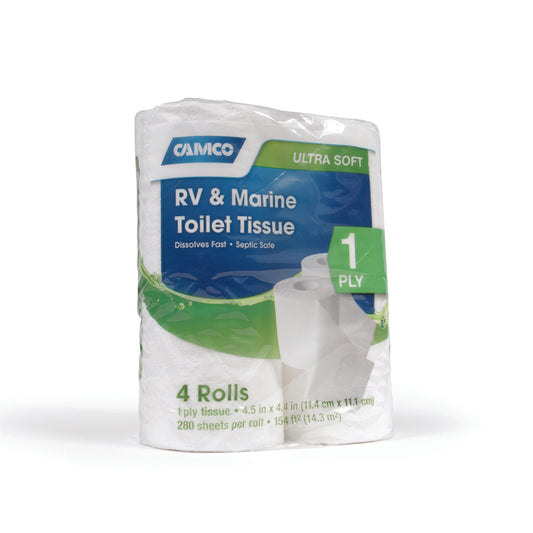 Camco RV & Marine Toilet Paper 4 Rolls 280 sheet 154 cu ft