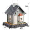 North States Bayside Cottage Wild Bird 5 lb. Plastic Hopper Bird Feeder 4 ports