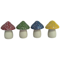 Luminous Garden Polyresin Assorted 6.1 in. Mushroom Statue (Pack of 12)