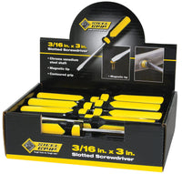 Steel Grip 3/16 in. x 3 in. L Slotted Screwdriver 1 pc. (Pack of 24)