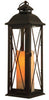 Smart Living 16 in. Glass/Metal Siena LED Candle Lantern Bronze (Pack of 2)