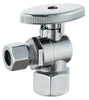 PlumbCraft 3/8 in. Compression in. X 1/2 in. FIP Chrome Plated Angle Valve