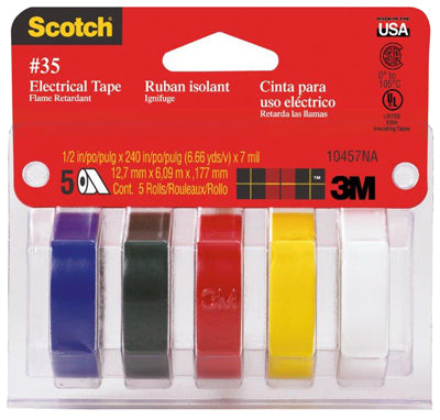 Professional Quality Electrical Tape, .5 x 240-In., 5-Pack