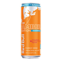Red Bull Amber Edition Sugar Free Strawberry Apricot Energy Drink 12 oz (Pack of 24)