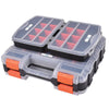 Home Plus 15 in. L x 12 in. W x 8 in. H Storage Organizer Plastic 3 compartments Black (Pack of 6)