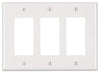 Leviton White Thermoplastic Nylon Decora/GFCI Wall Plate 3 gang