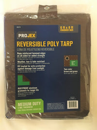 Projex 6 ft. W X 8 ft. L Medium Duty Polyethylene Reversible Tarp Brown/Green