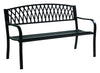 Living Accents Black Cast Iron Grass Back Park Bench 33.46 in. H X 50 in. L X 23.62 in. D