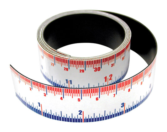 Magnet Source 39.375 in. L X 1 in. W Blue/Red/White Magnetic Measuring Tape 1 pc
