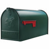 Gibraltar Mailboxes Elite Classic Galvanized Steel Post Mount Green Mailbox