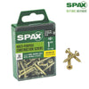 SPAX No. 8 x 1 in. L Phillips/Square Flat Head Yellow Zinc Steel Multi-Purpose Screw 30 each