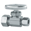 PlumbCraft 1/2 in. Compression in. X 3/8 in. Compression Chrome Plated Straight Valve