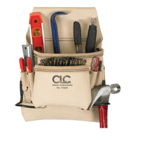 CLC 4.25 in. W X 13.5 in. H Leather Tool Bag 8 pocket Tan 1 pc