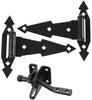 National Hardware 8 in. L Black Steel Gate Hardware Kit