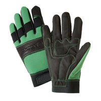 West Chester John Deere Leather/Spandex Hi-Dexterity Work Gloves Black/Green L 1 pair